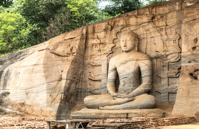 Gal Vihara rock-carved Buddha statues at Polonnaruwa, Sri Lanka